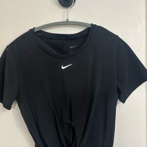 Nike Women's Front Knot Black Top